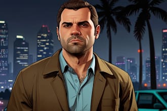 make your photo into stunning gta cartoon art
