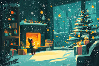 do design amazing christmas,greeting or holiday card