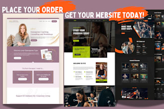 gym website health and fitness website coaching website personal trainer website