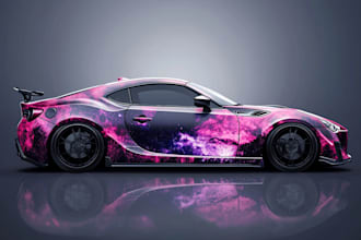 make a van wrap design, car wrap design, truck wrap design