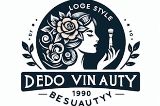 do modern style for vintage beauty logo design service for company page