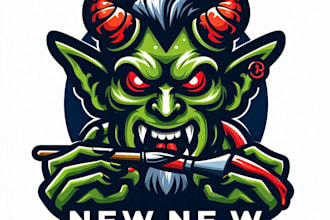 do make new style for goblin mascot logo design service for your choice