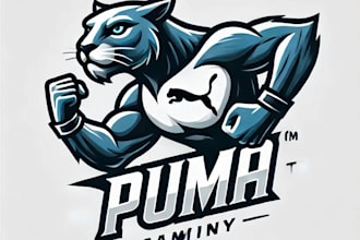 do awesome puma mascot logo design service for your choice