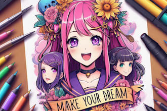make your dream anime, manga tattoo design