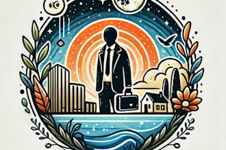 design custom logo in my digital watercolor style