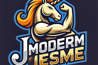 do awesome for modern j centaur mascot logo design service for company