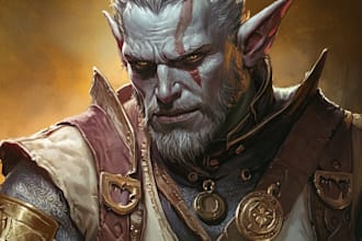 draw dnd character art and dnd character art