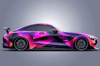 make a car wrap design, van wrap design, any vehicle wrap design