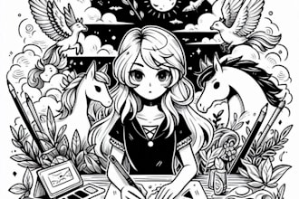 draw simple black and white illustration