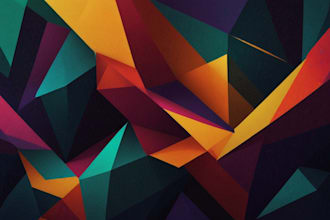create abstract geometric digital art