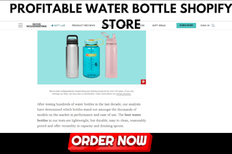 design profitable water bottle shopify store flask store water bottle, flask web