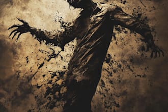 draw a fantasy horror and fantasy horror character