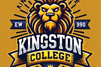 do awesome style kingston college mascot logo with creative concepts