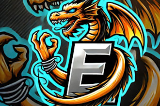 do new style hydra dragon e sport mascot logo within 1 day