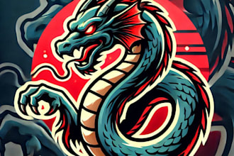 do awesome style hydra mascot logo design in 12 hours