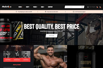design a high converting shopify website for fitness and supplements