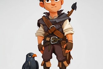 draw 2d games, characters and environments, fantasy