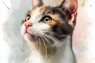 draw custom watercolor pet portrait or pet painting
