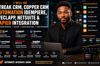 do streak copper crm automation idempiere weclapp netsuite zapier integration