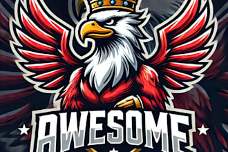 do awesome style for grifien king mascot logo design