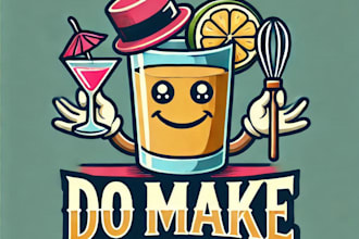 do make cocktail bar logo mascot design for company