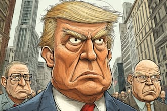 make  custom funny political cartoon and caricature