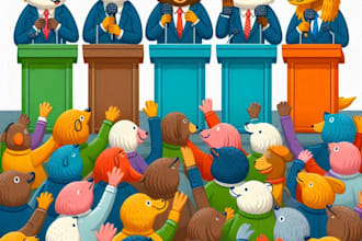 make a political themed cartoon for you