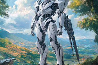 draw an awesome mecha robot art