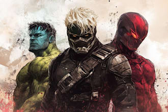 make you into superhero comic cartoon