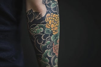 design a custom dotwork or lined tattoo
