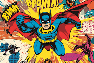 make a illustrations comic book art design characters