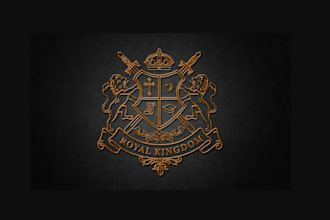 create regal custom family crest logo design