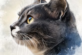 draw realistic portraits of your cat, dog or any pets
