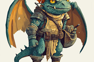 make dnd character art illustration commissions