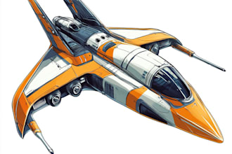 create a sci fi art, spaceship and illustration for you