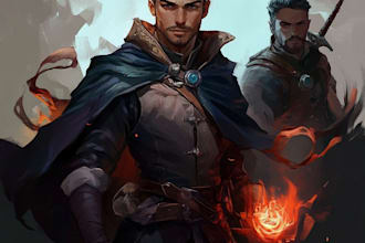 draw dnd character art and d and d character art
