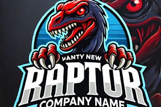 do wonderful raptor mascot logo design with express delivery