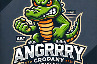 do amazing crocodile mascot logo design for 1 day delivery