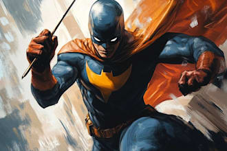 draw a cover art or comic cover art