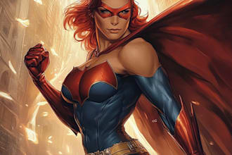 draw a cover art or comic cover art