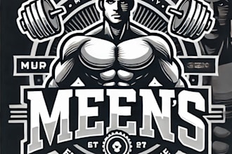 do make men mascot logo design with 1 day delivery