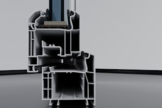 create 3d models and rendering of upvc or aluminum windows and doors