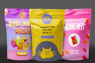 do custom pouch design, label, pouch bag, food pouch packaging design
