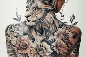 desing a custom tattoo sleeve art for you