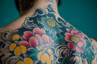 make a custom tattoo sleeve art as you want