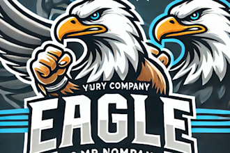 do wonderful eagle mascot logo design with unlimited express