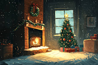 make design christmascard, post holiday greeting card