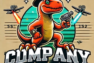 do make dinosaur mascot logo design with express delivery