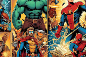create photo to cartoon character superhero comic book