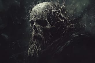 draw a awesome artwork for dark art, creepy illustration